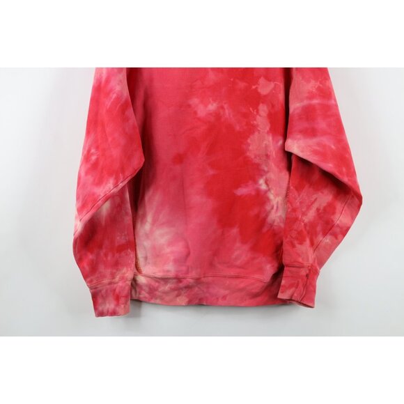 Vintage 90s Mens Medium Spell Out Acid Wash Ohio State University Hoodie Red - Picture 16 of 16